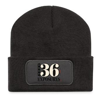 36 Exposures Analog Fotografie Shirt - Recycelte Patch Beanie - Dunkelgrau - Vorne