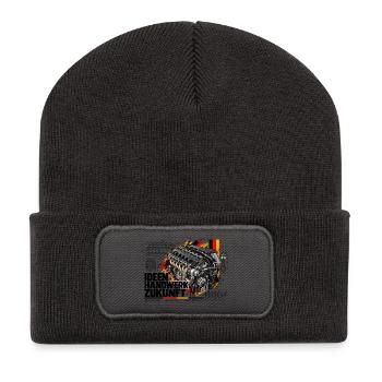 Kraftmotor German Power Engine - Recycelte Patch Beanie - Dunkelgrau - Vorne