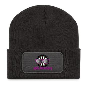 Mrs. Bullseye - Recycelte Patch Beanie - Dunkelgrau - Vorne