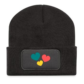 CHRISTMAS. YEAR. ANNIVERSARY. RETIREMENT. FATHER'S DAY - Recycled Patch Beanie - dark grey - Front