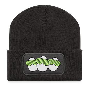 Funky Egg Crew - Recycled Patch Beanie - dark grey - Front