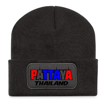 Pattaya Thaïlande - Beanie recyclé à patch - charbon - Devant