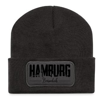 Hamburg Barmbek, HH-City - Recycelte Patch Beanie - Dunkelgrau - Vorne