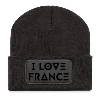 J’AIME LA FRANCE - Beanie recyclé à patch - charbon - Devant