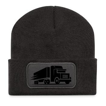 Logo du camion - Beanie recyclé à patch - charbon - Devant