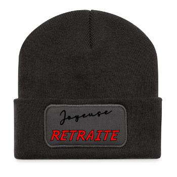RUHESTAND. RUHESTAND. PENSIONIERT. RUHESTAND - Recycelte Patch Beanie - Dunkelgrau - Vorne