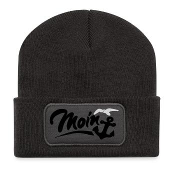 Bonjour - Beanie recyclé à patch - charbon - Devant