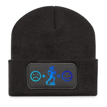 Motif emblématique de la course - Beanie recyclé à patch - charbon - Devant