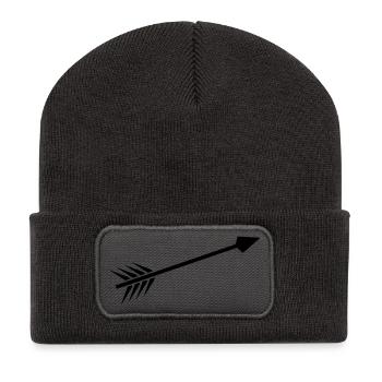 Arrow - Recycled Patch Beanie - dark grey - Front