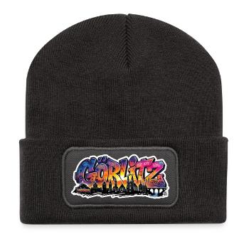 Görlitz  Skyline Graffiti-Sehenswürdigkeiten - Recycelte Patch Beanie - Dunkelgrau - Vorne