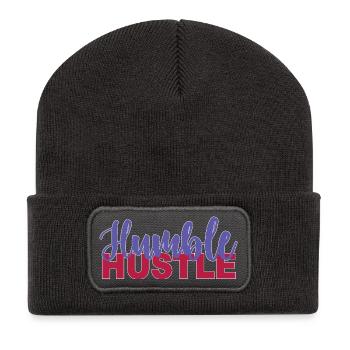 Bescheidener Hustle Unternehmer Geschäftsmann Businesswo - Recycelte Patch Beanie - Dunkelgrau - Vorne