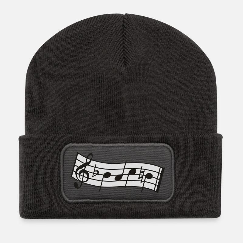 bach - Recycelte Patch Beanie - Dunkelgrau
