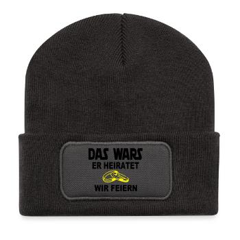 das wars - ringe 2-- - Recycelte Patch Beanie - Dunkelgrau - Vorne