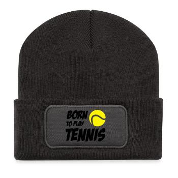 Born to play Tennis - Beanie recyclé à patch - charbon - Devant