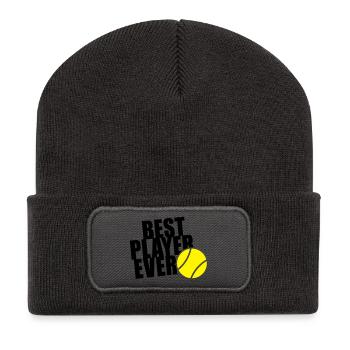 BEST TENNIS PLAYER EVER 2C - Recycled Patch Beanie - dark grey - Front