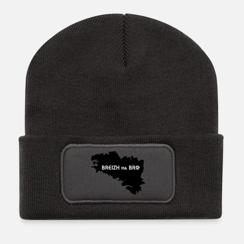 BREIZH MA BRO - Recycled Patch Beanie - dark grey