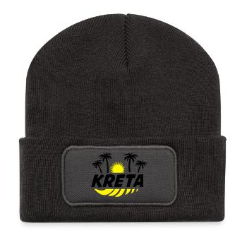 kreta_02 - Recycelte Patch Beanie - Dunkelgrau - Vorne