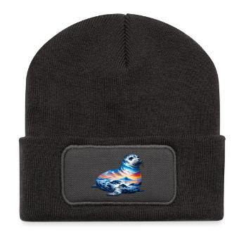 Seal - Recycled Patch Beanie - dark grey - Front