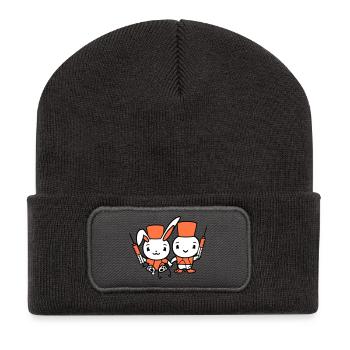 Bunny Bird Chick Doctor Seringue Équipe 2 Amis Équipage - Beanie recyclé à patch - charbon - Devant