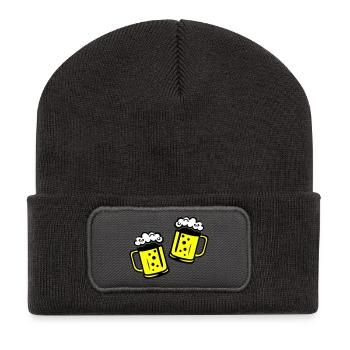 Beer Beer Mug Cheers - Recycled Patch Beanie - dark grey - Front