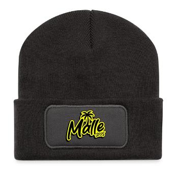Malle 2025 palme - Recycelte Patch Beanie - Dunkelgrau - Vorne