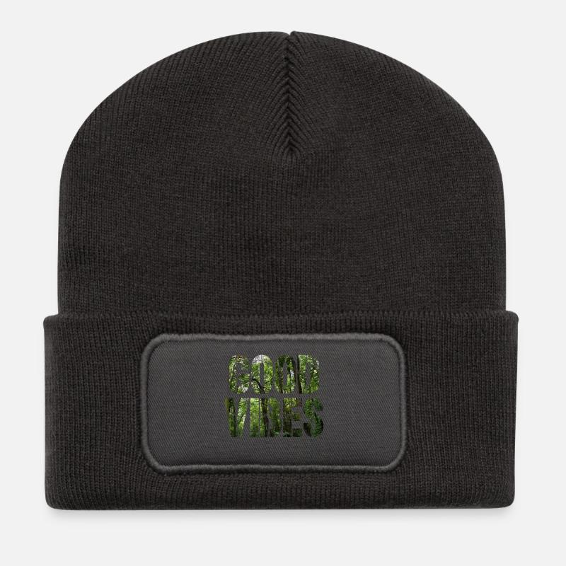 Gute Vibes - Recycled Patch Beanie - dark grey