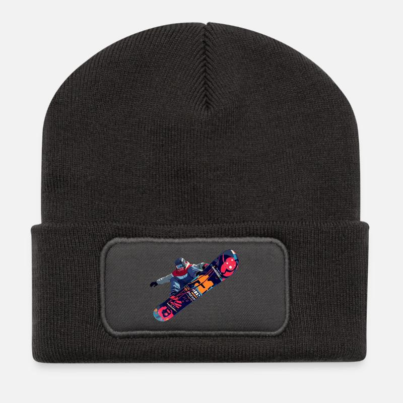 snowboard - Recycled Patch Beanie - dark grey