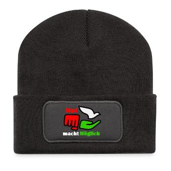 Mut power Möglich - Recycelte Patch Beanie - Dunkelgrau - Vorne