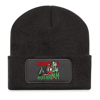 Läufer Rotterdam CityRun - Recycelte Patch Beanie - Dunkelgrau - Vorne