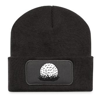 Balle de golf - Beanie recyclé à patch - charbon - Devant