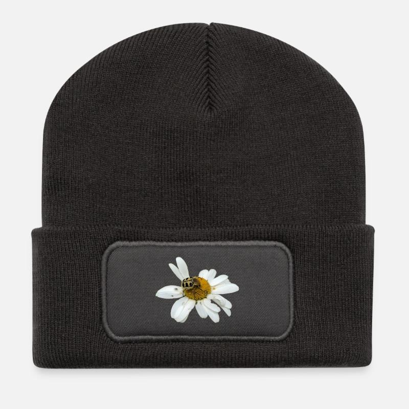 Bee chafer - Recycled Patch Beanie - dark grey