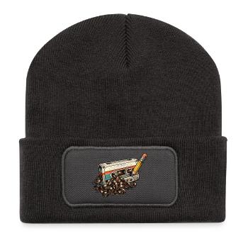 Salade de rubans rétro des années 80 - Beanie recyclé à patch - charbon - Devant