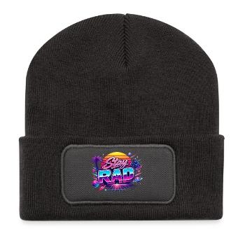 Stay RAD Neon Retro - Recycled Patch Beanie - dark grey - Front