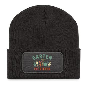 Garten Flüsterer - Retro Gärtner Natur - Recycelte Patch Beanie - Dunkelgrau - Vorne
