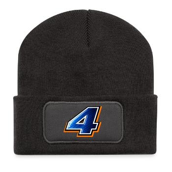Maillot de football numéro 4 Style sportif - Beanie recyclé à patch - charbon - Devant