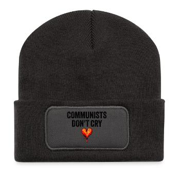 communists don't cry - Recycelte Patch Beanie - Dunkelgrau - Vorne