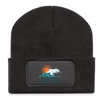 Next Wave Solar Surf Slogan - Recycled Patch Beanie - dark grey - Front