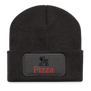Pizza Chef - Recycled Patch Beanie - dark grey - Front