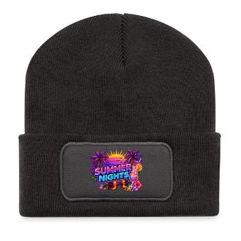 Nuits d'Été Néon Tropiques - Beanie recyclé à patch - charbon - Devant