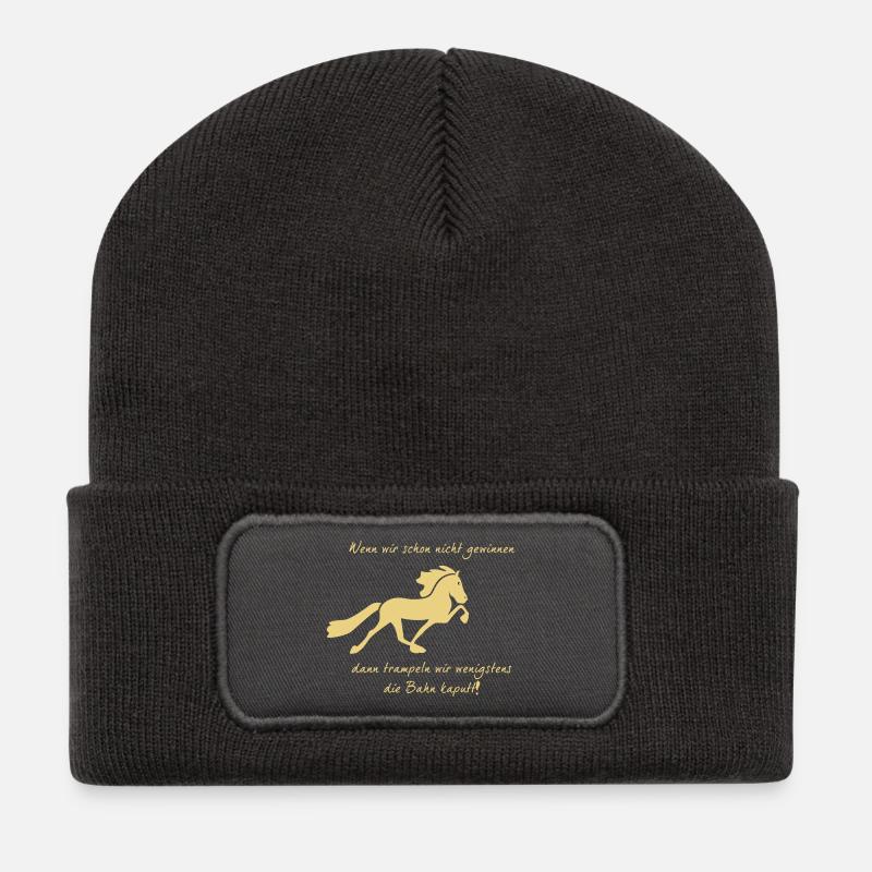 Trampel Pferd - Recycelte Patch Beanie - Dunkelgrau