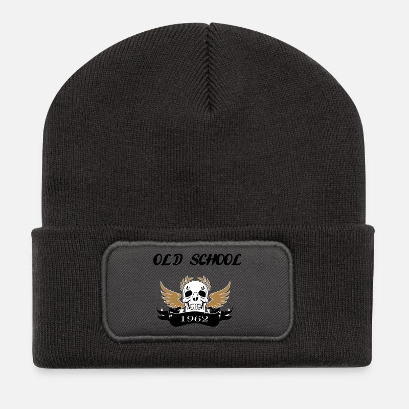 vieux school1962 - Beanie recyclé à patch - charbon
