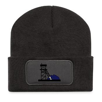 Kohle Bergwerk Mine Geschenkidee Arbeit Hobby - Recycelte Patch Beanie - Dunkelgrau - Vorne