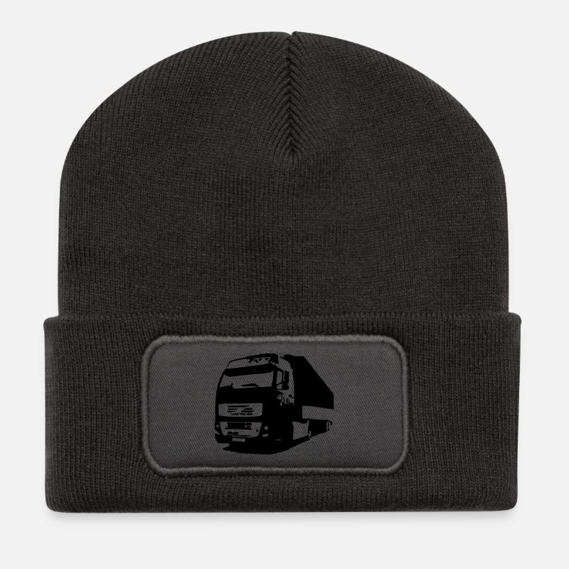 routier - Beanie recyclé à patch - charbon