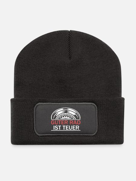 Guter Rad ist teuer BBS - Recycelte Patch Beanie - Dunkelgrau