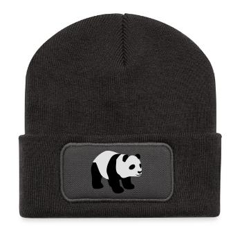 Panda - Recycelte Patch Beanie - Dunkelgrau - Vorne