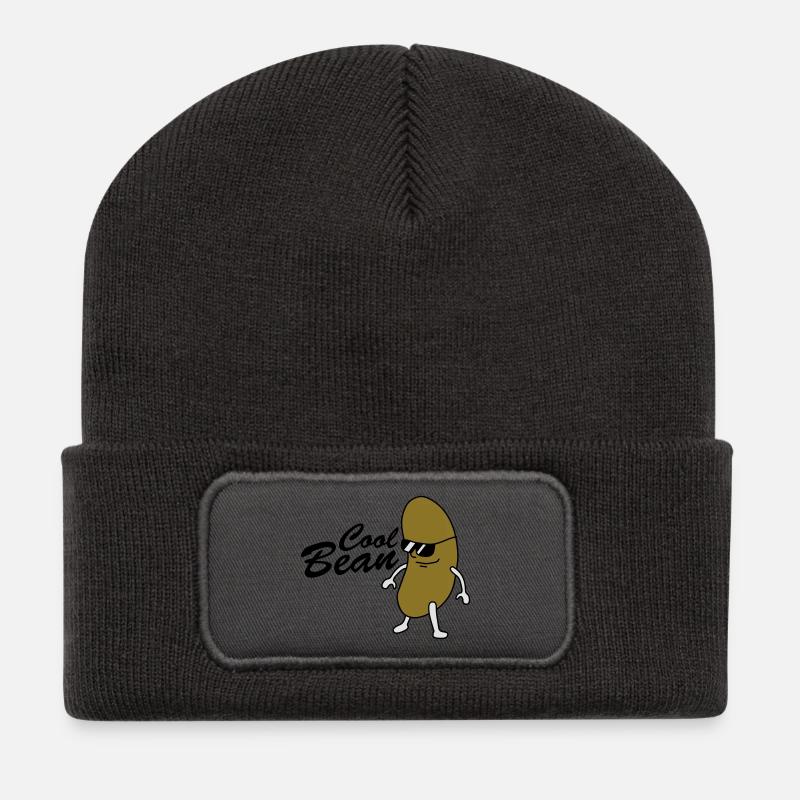 Cool Bean Boss - Recycelte Patch Beanie - Dunkelgrau