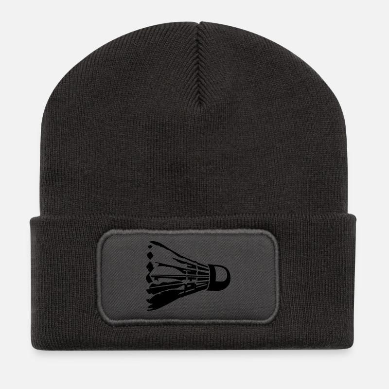badminton - Beanie recyclé à patch - charbon