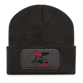 Hot Rod V8 Big Block - Recycled Patch Beanie - dark grey - Front