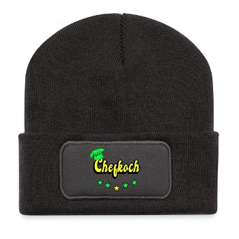 Chefkoch Design - Recycelte Patch Beanie - Dunkelgrau - Vorne