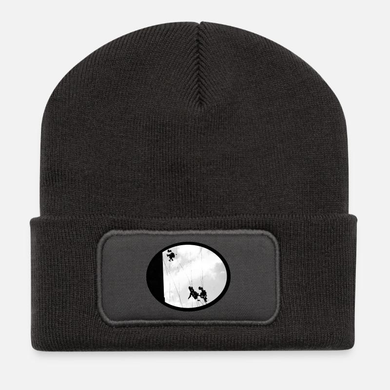 Bauarbeiter - Recycelte Patch Beanie - Dunkelgrau